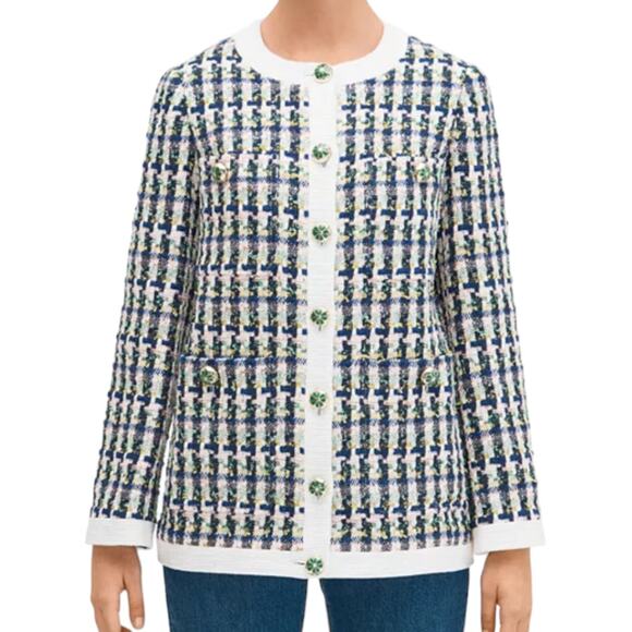 Kate Spade New York Pop Tweed Juniper Jacket Blazer Size 8 - Picture 1 of 14